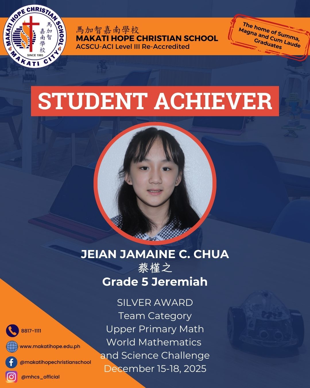 Jeian Jamaine C. Chua - Silver
